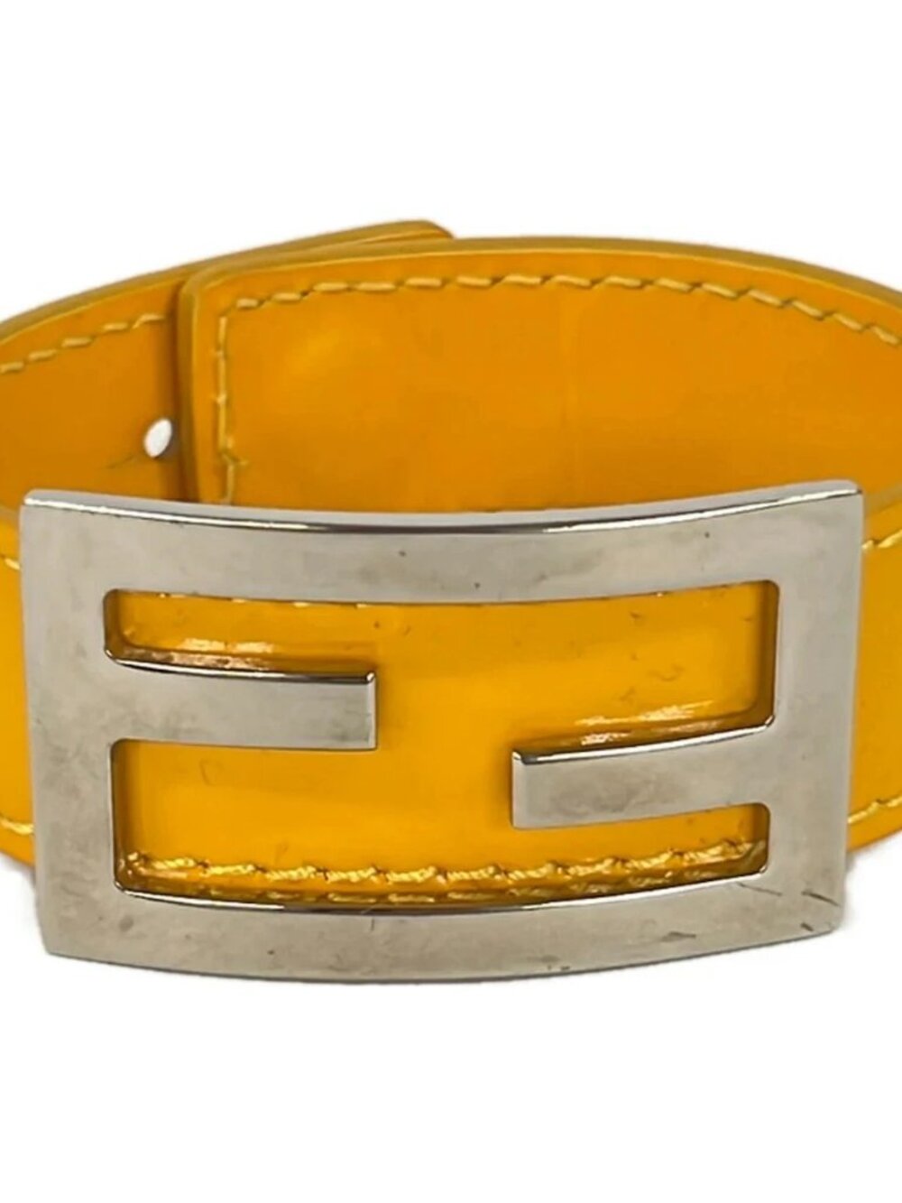FENDI Orange Patent Leather Bracelet